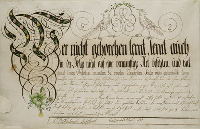 Albumblatt, 1789 (Feder und Aquarell auf Papier) von Caspar David Friedrich